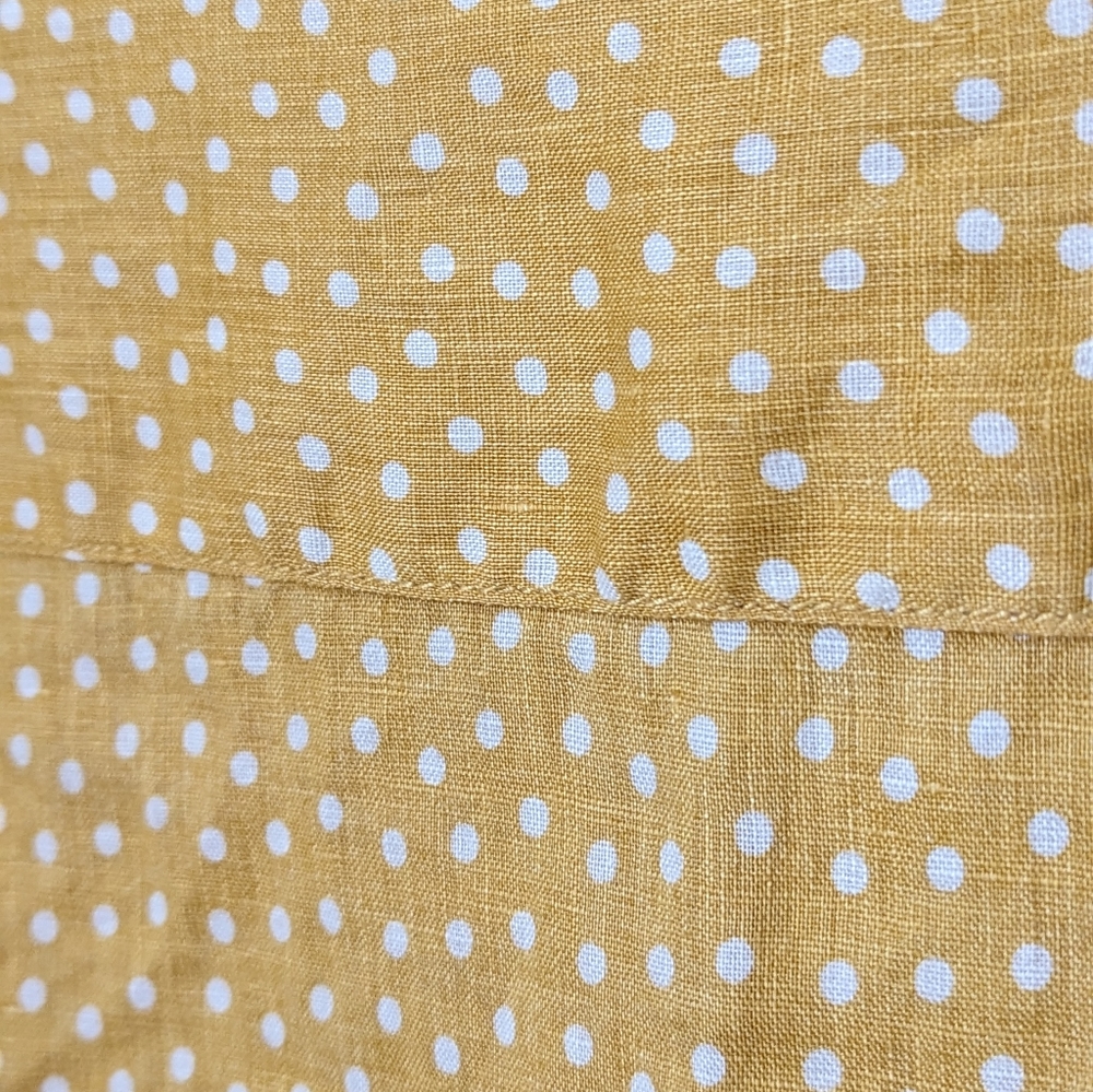 Rachel Zoe | Linen | Yellow + White Polka Dot Button Top - Picture 8 of 9